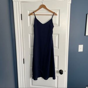 Lulu’s midi blue dress with slit